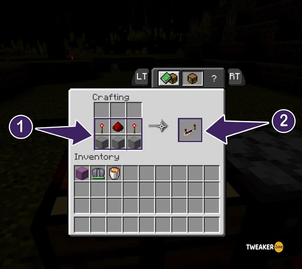 Craft a Redstone Repeater