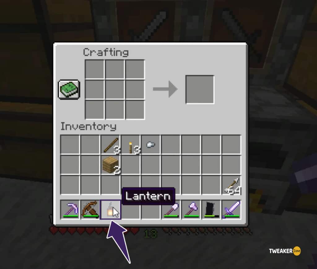 Lantern In Crafting Menu