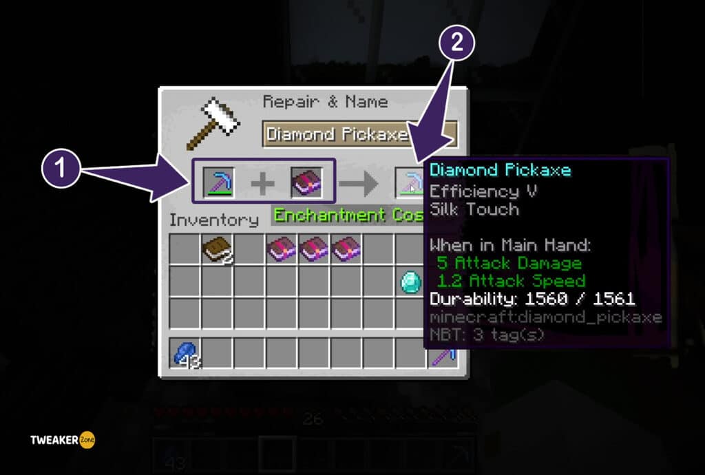 Repair Enchanted Items Using Mending Enchantment 