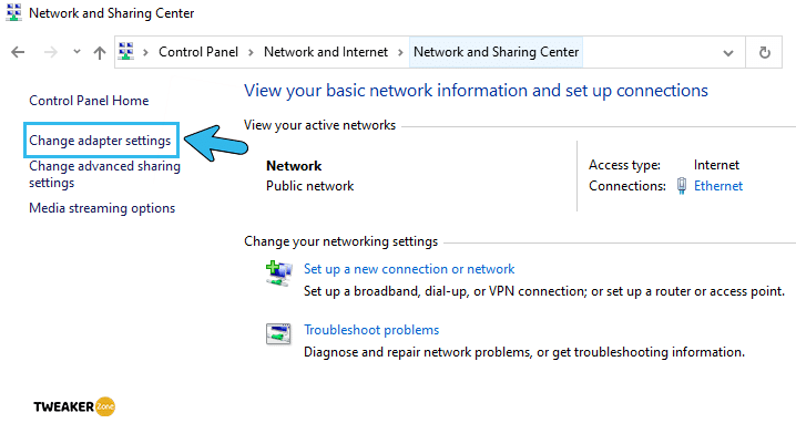 Change Adapter Settings
