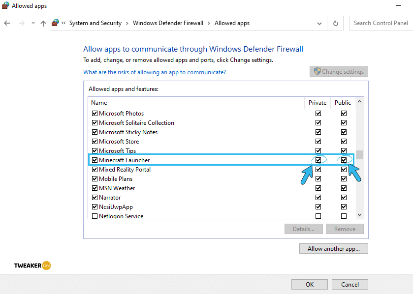 Minecraft Allow Apps