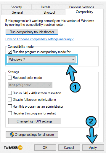 Run Minecraft in Compatibility Mode