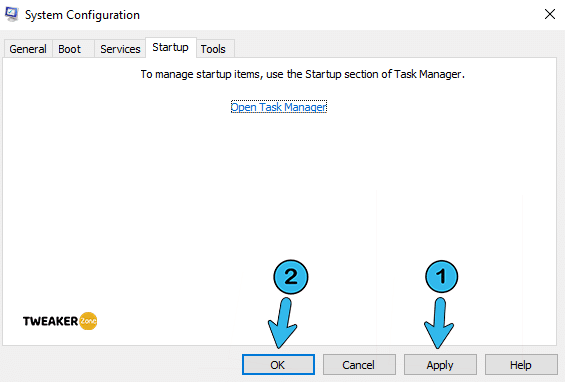 System configuration Apply