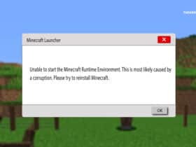 Unable to Start Minecraft Error